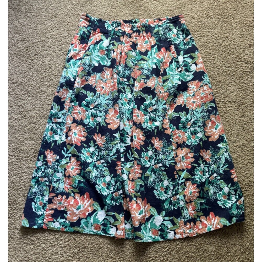 Coldwater Creek Skirt Womens Small Petite Multi Floral Maxi A Line Cottagecore